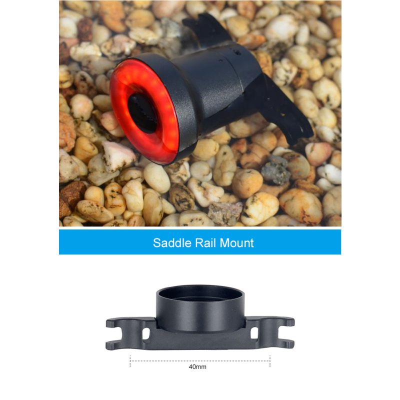 XLITE100 intelligent cykel baglygte superlys USB smart cykelbremse auto/manuelt mode cykeltilbehør sikkerhed