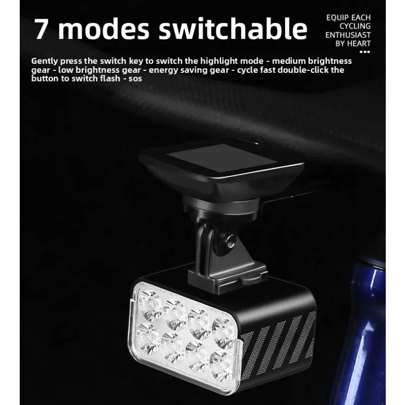 W450 Cykellygte 1800 Lumen: Trådløs fjernbetjent forlygte m/hæve/sænke. Optimal cykelsikkerhed.