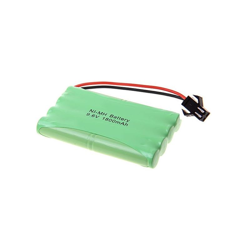 9,6V AA Ni-MH 1800mAh genopladeligt batteri med SM-stik miljøvenligt høj ydeevne til fjernstyret køretøj