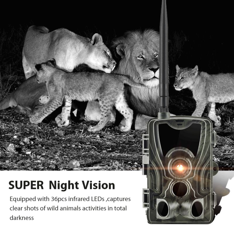 HC801M Trail Wildlife Camera 20MP 1080P med 2G MMS SMS Perfekt til Vildtfotografi og Naturobservation