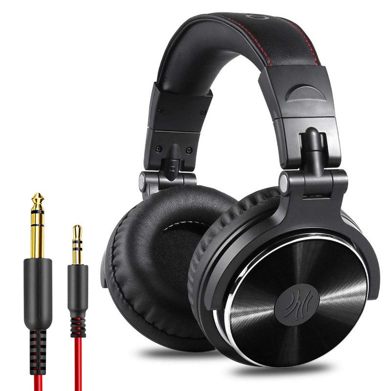 Oneodio Pro-10 Kablede DJ-hovedtelefoner Sorte komfortable studiehovedtelefoner med 50mm drivere afbalanceret lyd