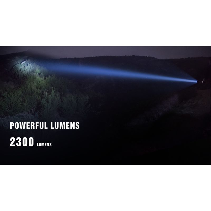 TrustFire T70 Kit 2300 lumen LED lommelygte 1000 meter rækkevidde ideel til camping og udendørs eventyr