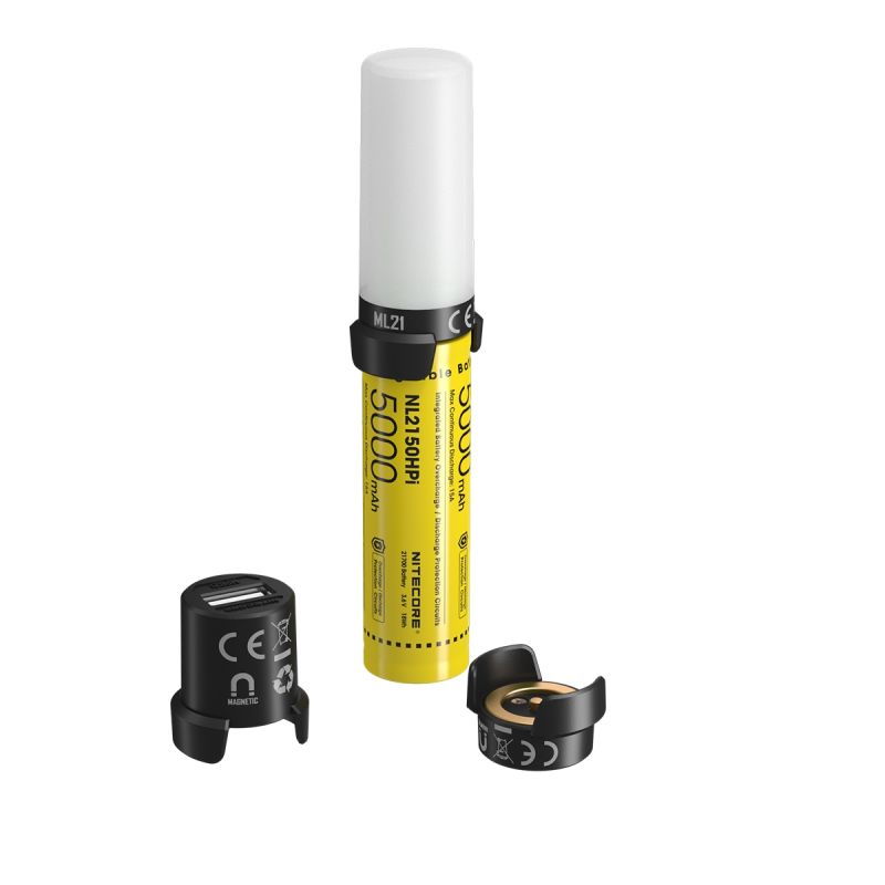 Oplev NITECORE 21700 Batterisystem med ML21 Magnetisk Lys og MPB21 Power Bank Højtydende 5000mAh Batteri