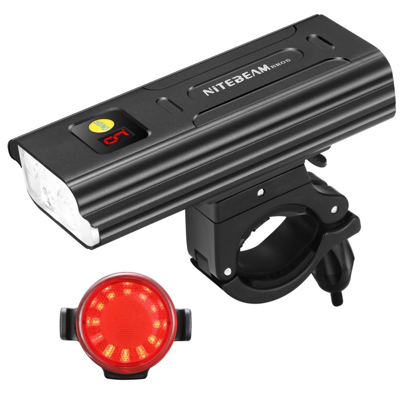 NiteBeam BR05 cykellamper 5000 lumen USB genopladelig perfekt til natcykling cykelsikkerhed powerbank funktionalitet