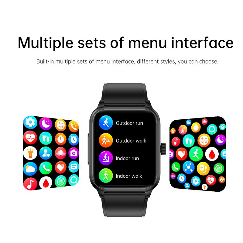ET540 Smartwatch: Fitness Tracker m. Blodsukker, EKG, Blodtryk, Puls, Temp & Bluetooth Opkald