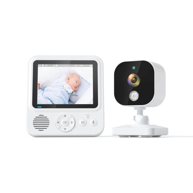 AMB900 video babyalarm 2,8 tommer 720P babykamera 4X zoom tovejs samtaleanlæg spædbørns overvågning