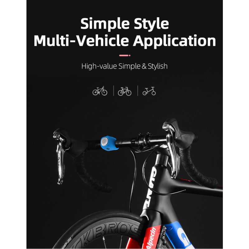 ROCKBROS elektrisk cykelklokke 110 dB horn regnfast MTB cykelstyr sikkerhed for sikker cykling og cykeltilbehør