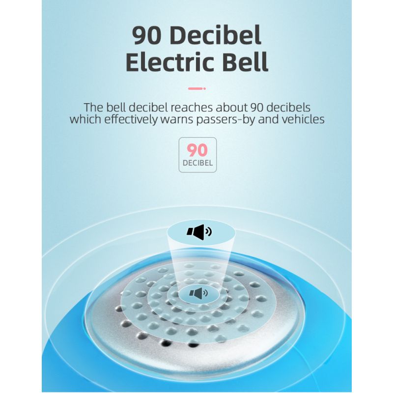 ROCKBROS elektrisk cykelklokke 110 dB horn regnfast MTB cykelstyr sikkerhed for sikker cykling og cykeltilbehør