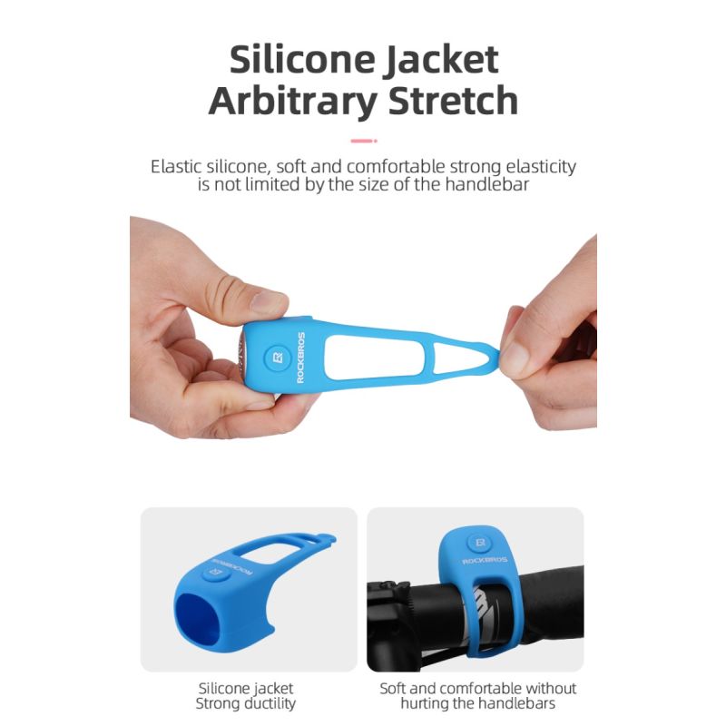 ROCKBROS elektrisk cykelklokke 110 dB horn regnfast MTB cykelstyr sikkerhed for sikker cykling og cykeltilbehør