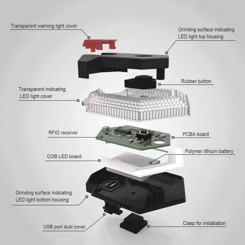 Discover CarryBright CBX4 cykellys med horn og smart trådløs fjernbetjening vandtæt cykelsikkerhed alignVisibility