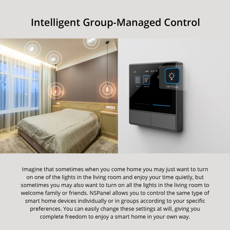 SONOFF NSPanel WiFi Scene Smart Switch til central styring i moderne hjem EU Touchskærm Alexa Google Home