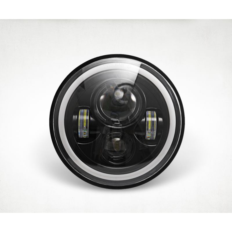 CO LIGHT 7 Tommer LED Forlygter H4 DRL med Gul Angel Eye til Jeep Wrangler Lada Niva 4x4 Holdbar Opgradering