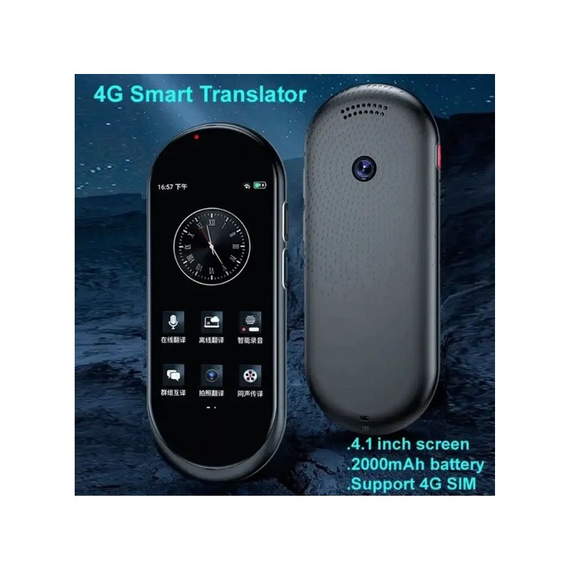 A10 Voice Translator 4,1 tommer HD for Præcise Oversættelser Flersproget Rejsepartner med 4G SIM Global Kommunikation