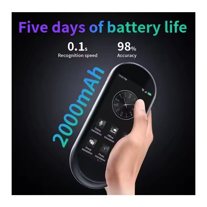 A10 Voice Translator 4,1 tommer HD for Præcise Oversættelser Flersproget Rejsepartner med 4G SIM Global Kommunikation