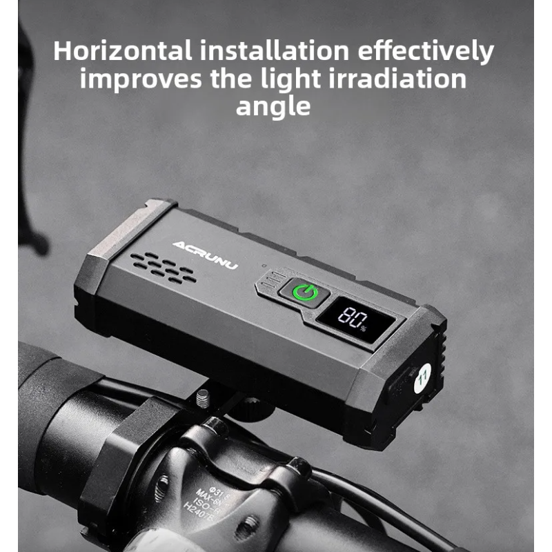 ACRUNU LED Cykellygte 4000 Lumen: USB Genopladelig Cykelforlygte for Sikker Cykeltur, 4 Tilstande.