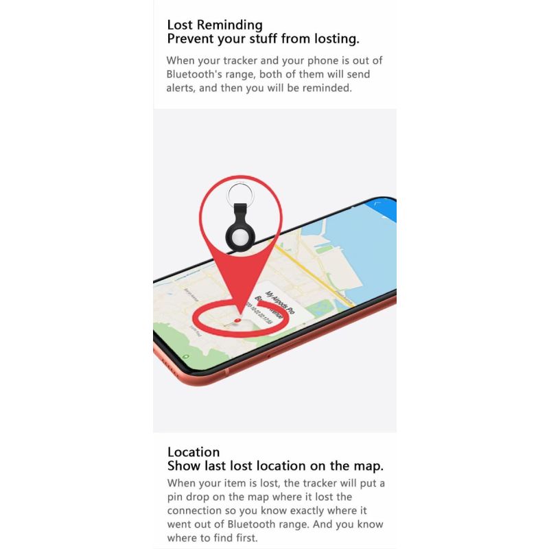Mini GPS Tracker Bluetooth 4.0 Smart Locator Kompakt Design Til Kæledyr Børn Mistede Genstande Recovery