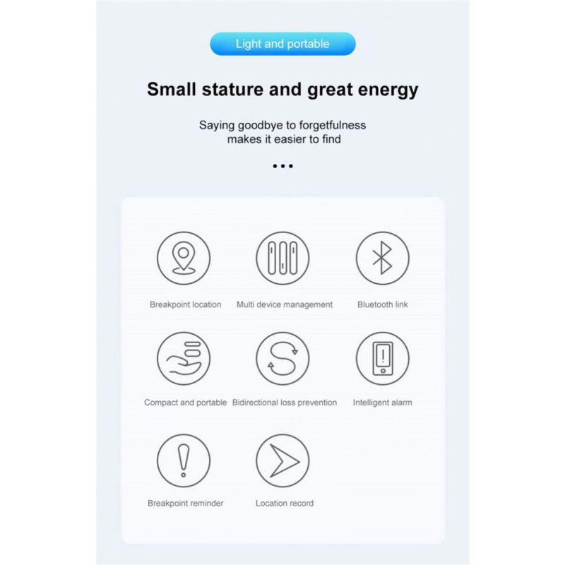Mini GPS Tracker Bluetooth 4.0 Smart Locator Kompakt Design Til Kæledyr Børn Mistede Genstande Recovery