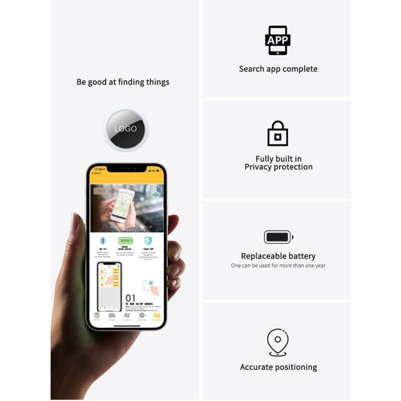 Mini GPS Tracker Bluetooth 4.0 Smart Locator Kompakt Design Til Kæledyr Børn Mistede Genstande Recovery