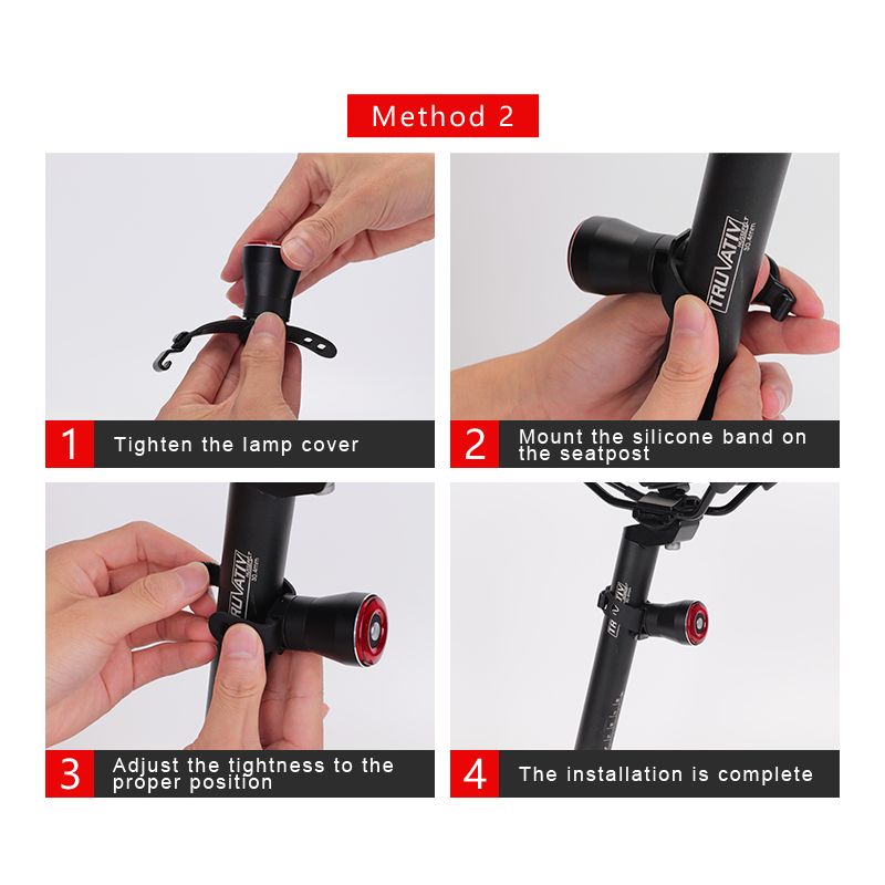 ANTUSI Q5 Smart Cykelbaglygte med Auto Start/Stop Bremsesensor IPx6 Vandtæt LED lyser op for Cykelsikkerhed