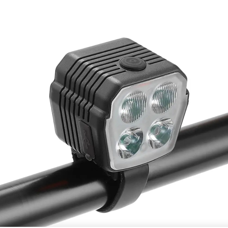 2-i-1 Cykel Baghovedlygte & Horn - Genopladelig USB MTB Nær/Fjernlys LED til Sikker Cykling