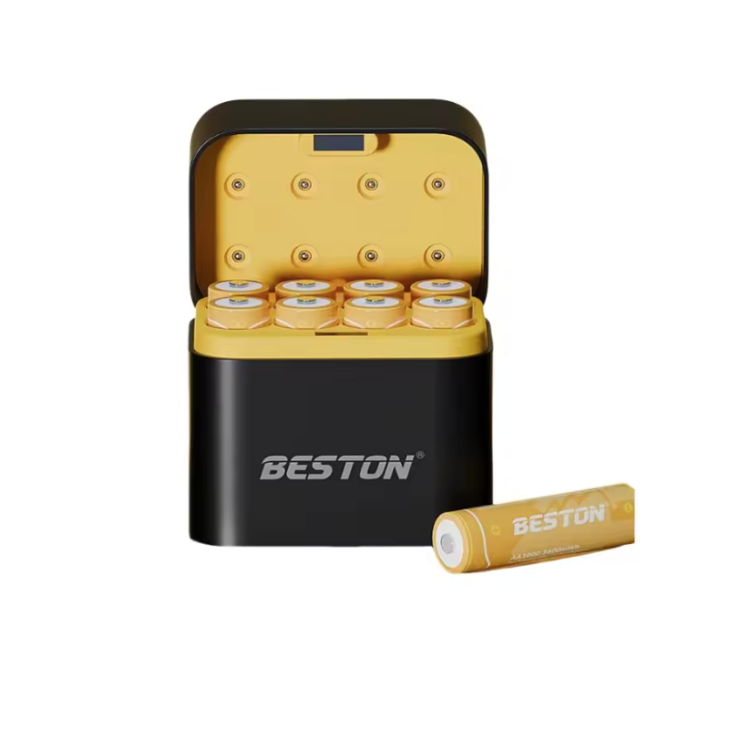 Beston Smart Batterioplader Sæt: 8 Slots AA/Li-ion, 1.5V 3600mWh. Hurtig Opladning til Kameraer & Gamepads