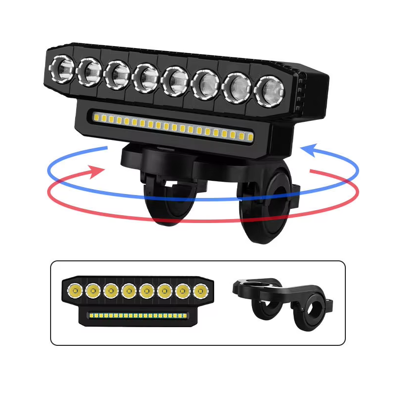 USB genopladeligt cykelforlygte med 120dB cykelhorn robust vandtæt design perfekt til urban pendlercykling