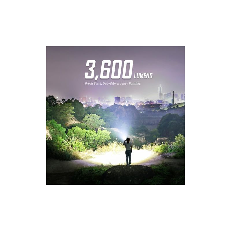 IMALENT BL50 3600 Lumens Type-C Genopladelig LED Lommelygte til Udendørseventyr Kompakt Design og OLED Display