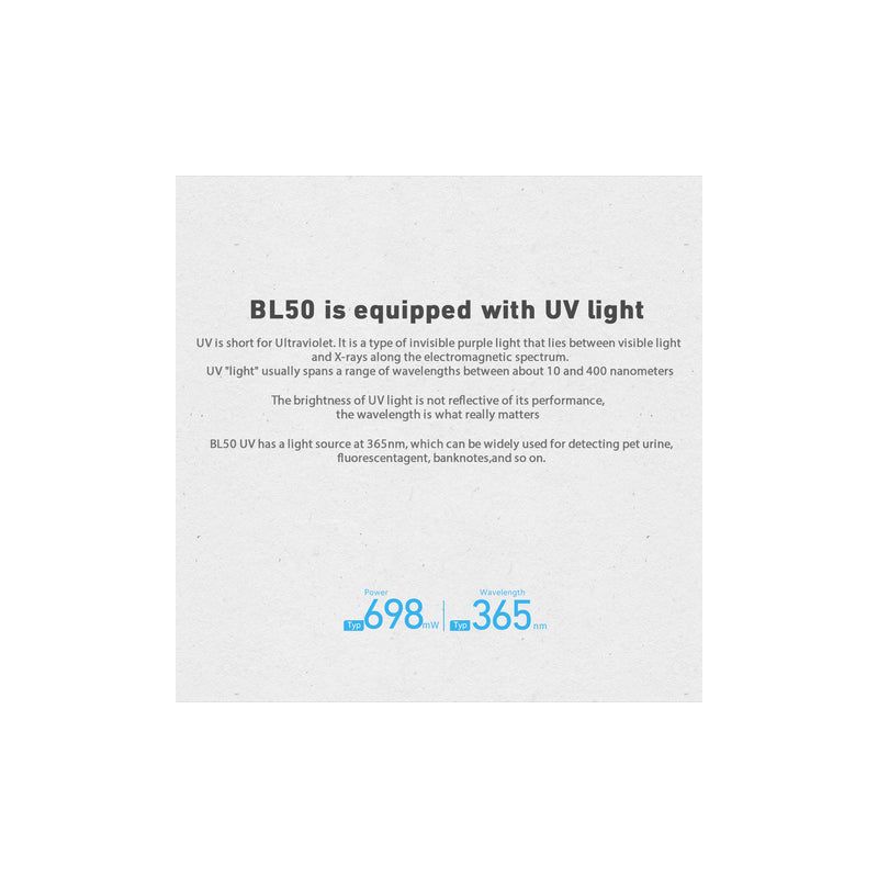 IMALENT BL50 3600 Lumens Type-C Genopladelig LED Lommelygte til Udendørseventyr Kompakt Design og OLED Display