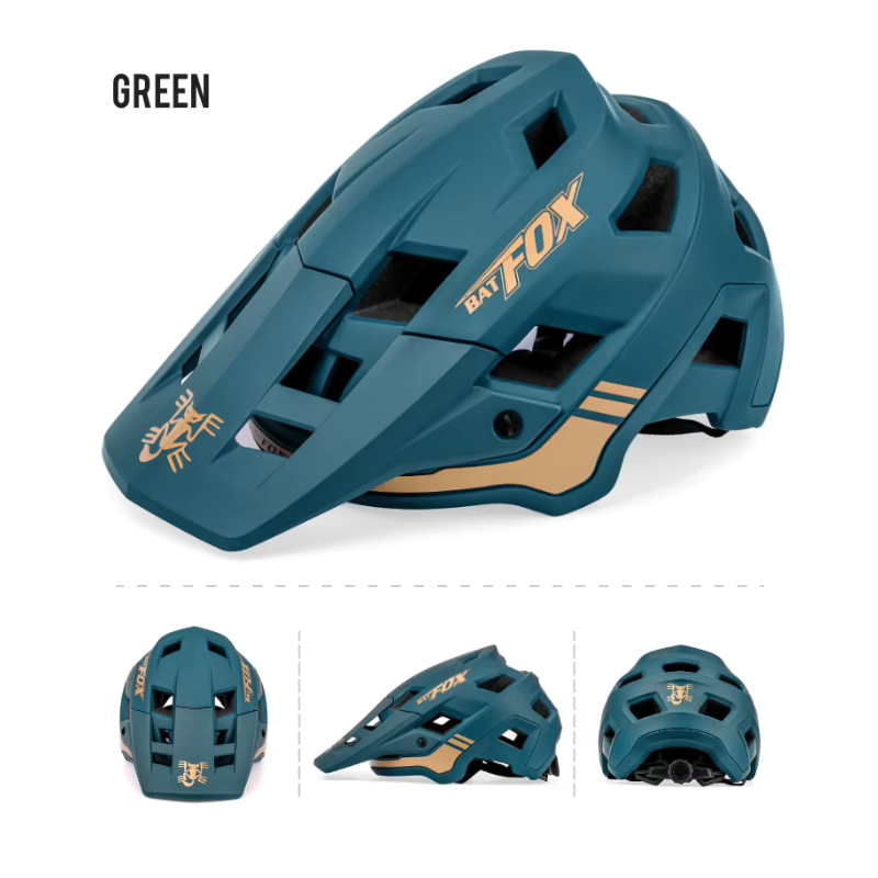 BATFOX mountaincykelhjelm til mænd kvinder justerbar størrelse In-Mould teknologi farverig letvægts hjelm