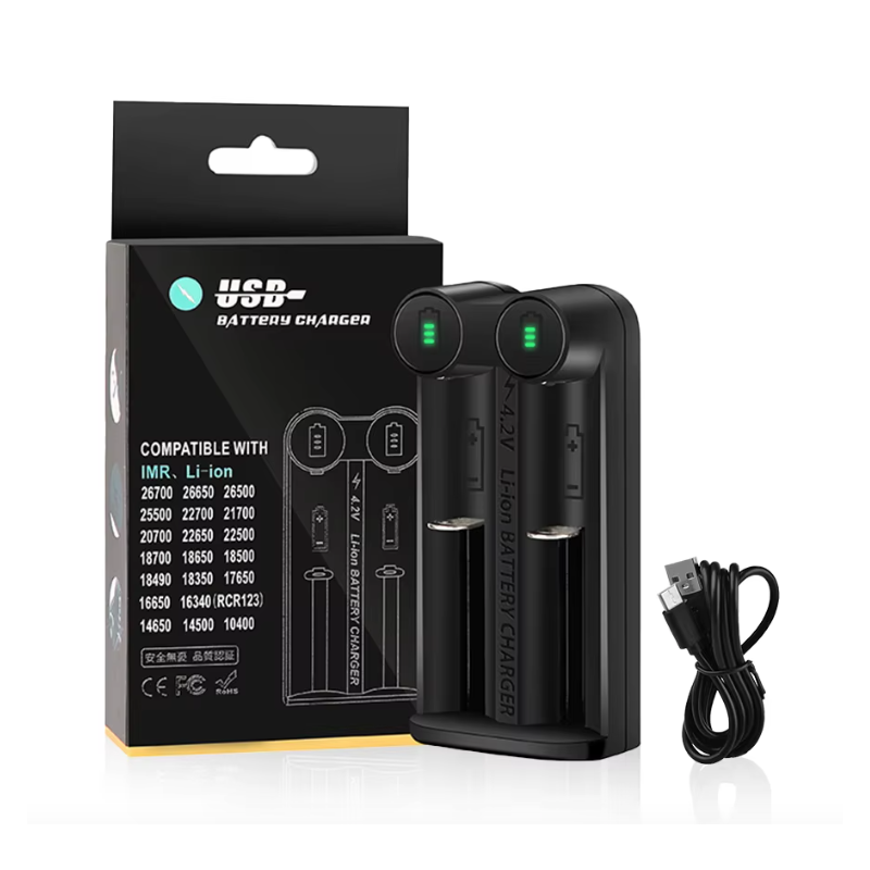 21700 batterioplader til 18650 CR123A med intelligent MCU teknologi og uafhængige slots for sikker opladning