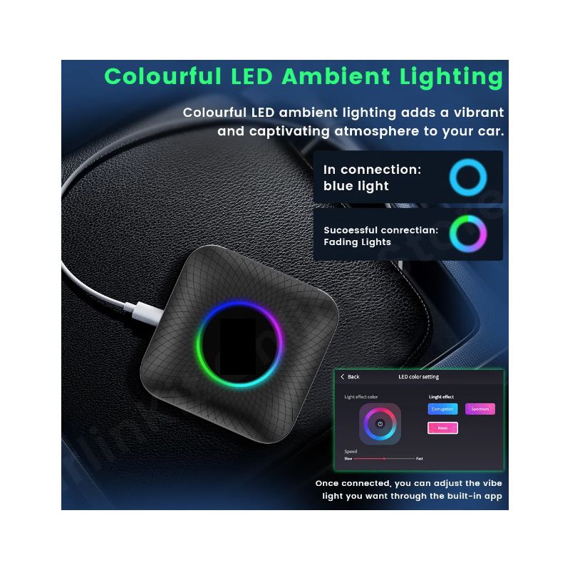 CarlinKit Smart TV Box med Android 13 In-Car Entertainment Trådløs CarPlay Ai Box med 8-Kerne Processor Netflix