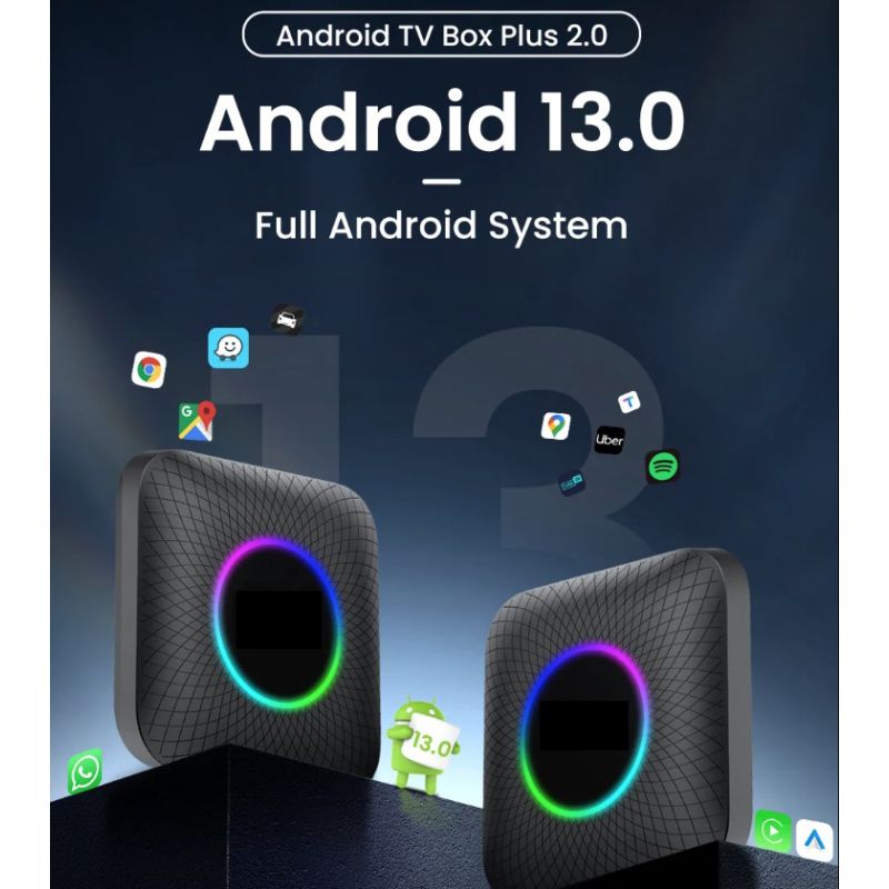 CarlinKit Smart TV Box med Android 13 In-Car Entertainment Trådløs CarPlay Ai Box med 8-Kerne Processor Netflix