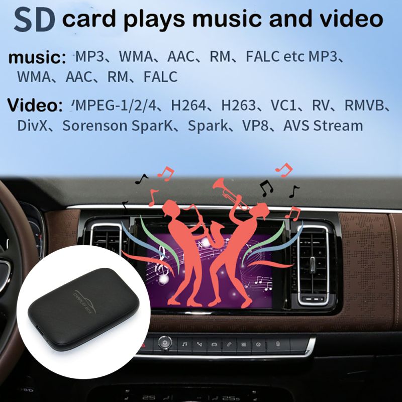 Oplev Carplay Box Trådløs Android Auto Adapter Netflix YouTube Universal Multimedia Video Box til bilunderholdning