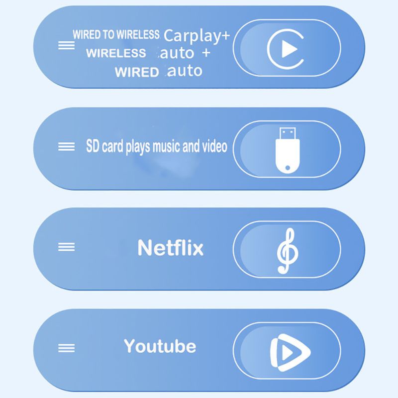 Oplev Carplay Box Trådløs Android Auto Adapter Netflix YouTube Universal Multimedia Video Box til bilunderholdning