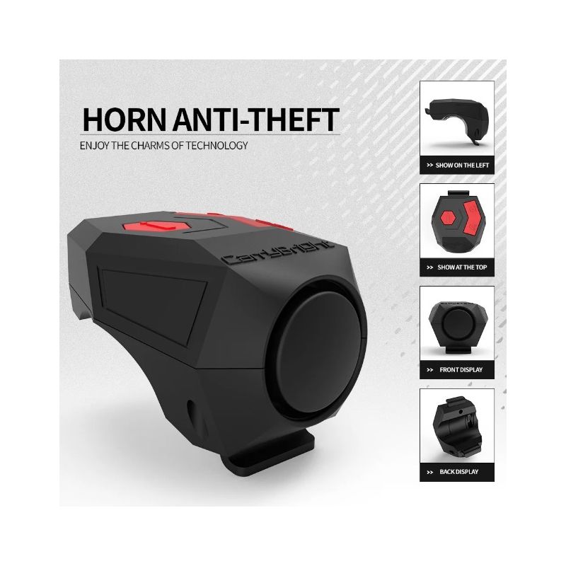 CarryBright CBH3 USB genopladelig cykelhorn 120dB elektrisk klokkehorn til mountainbiking og bytransport