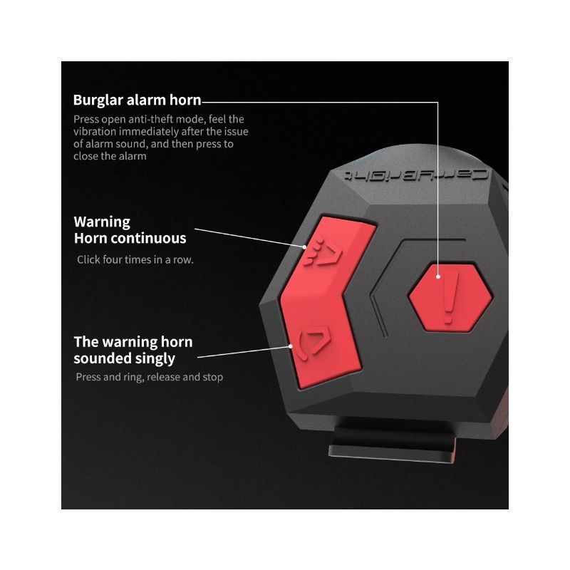 CarryBright CBH3 USB genopladelig cykelhorn 120dB elektrisk klokkehorn til mountainbiking og bytransport