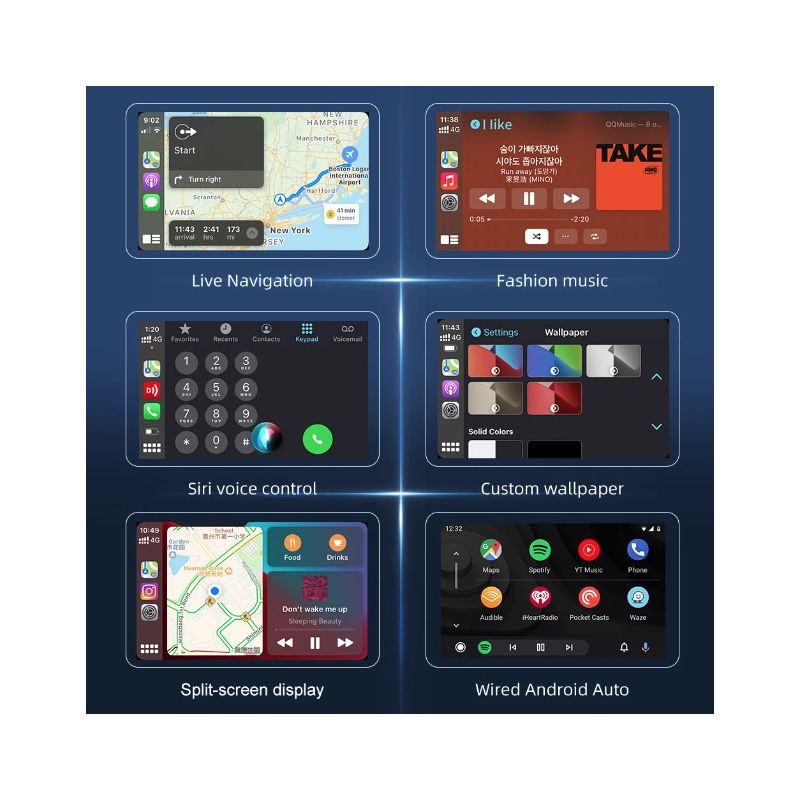 CarlinKit USB CarPlay Dongle nem installation AI Box til Android bilradio smartphone integration rejsekammerat