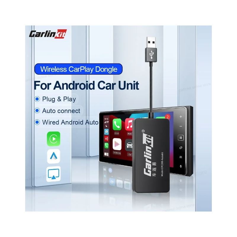 CarlinKit USB CarPlay Dongle nem installation AI Box til Android bilradio smartphone integration rejsekammerat