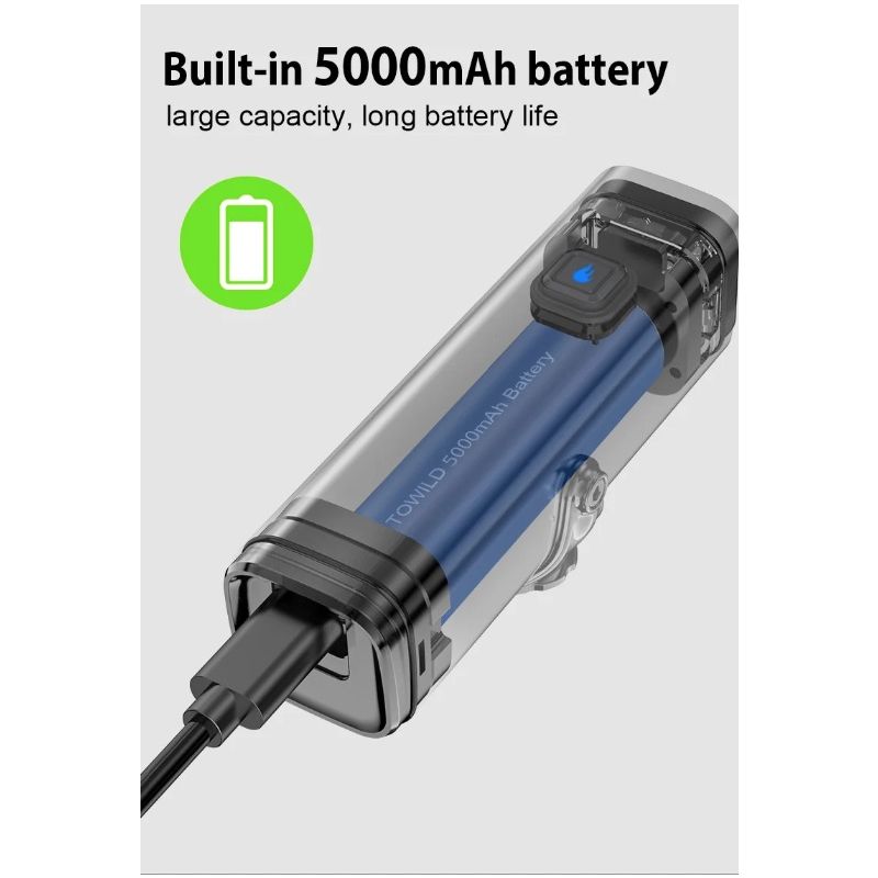 TOWILD CL1600 cykellygte 1600LM LED med USB genopladelig 21700 batteri vandtæt trådløs fjernbetjening