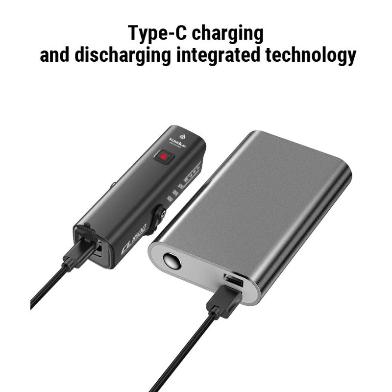 TOWILD CL1600 cykellygte 1600LM LED med USB genopladelig 21700 batteri vandtæt trådløs fjernbetjening