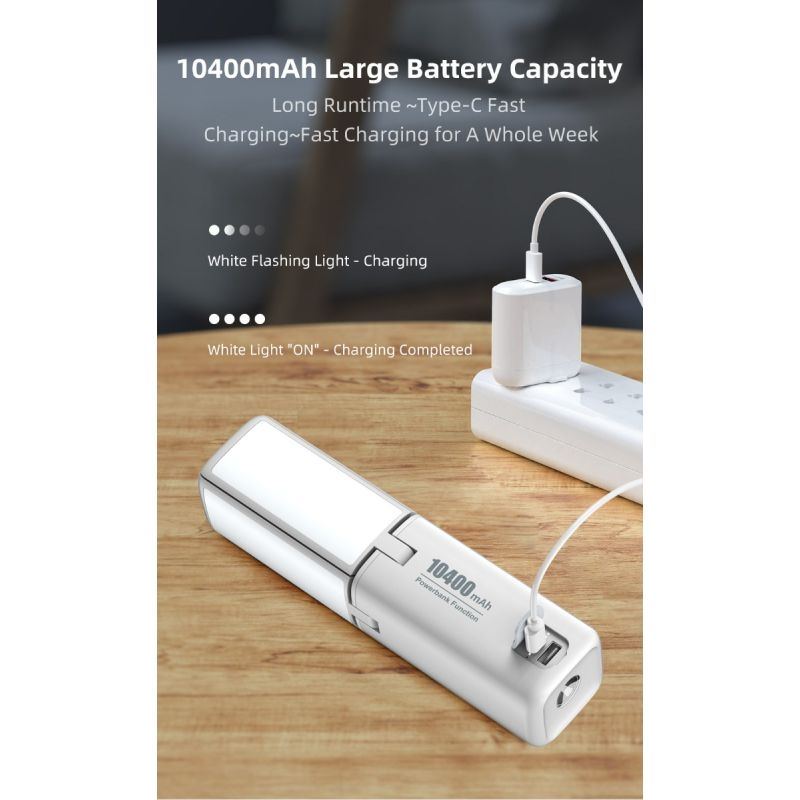 Klarus CL2 750 Lumen fritfoldelig campinglygte med øjenplejende 90-graders justerbare pærer og 7 lystilstande