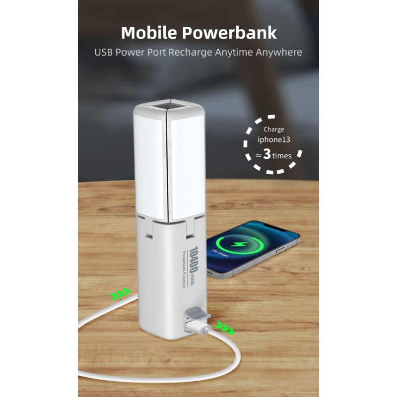 Klarus CL2 750 Lumen fritfoldelig campinglygte med øjenplejende 90-graders justerbare pærer og 7 lystilstande