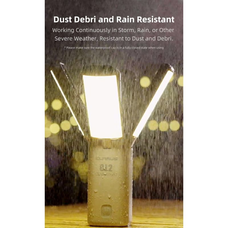 Klarus CL2 750 Lumen fritfoldelig campinglygte med øjenplejende 90-graders justerbare pærer og 7 lystilstande