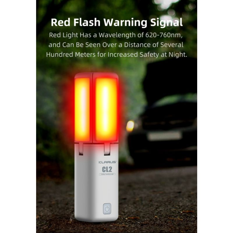 Klarus CL2 750 Lumen fritfoldelig campinglygte med øjenplejende 90-graders justerbare pærer og 7 lystilstande