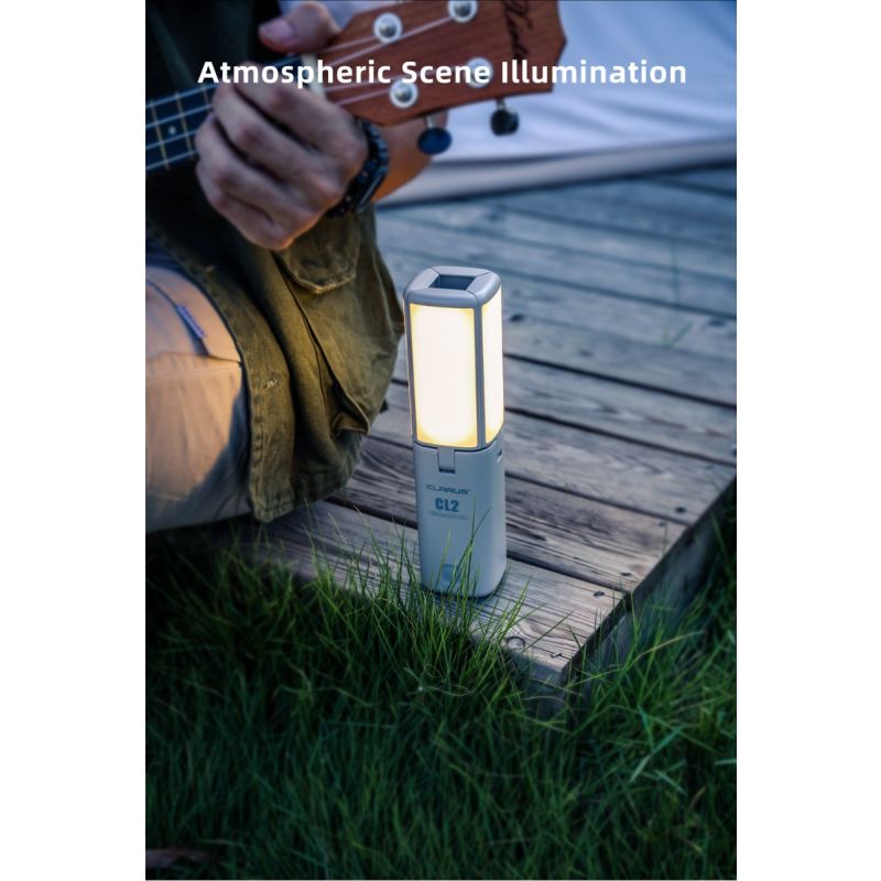 Klarus CL2 750 Lumen fritfoldelig campinglygte med øjenplejende 90-graders justerbare pærer og 7 lystilstande