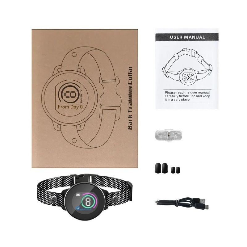 Smart Automatisk Anti Gøende Hundehalsbånd med Genopladelig Bark Stop Effektiv Gøen Styring og Avanceret Genkendelse