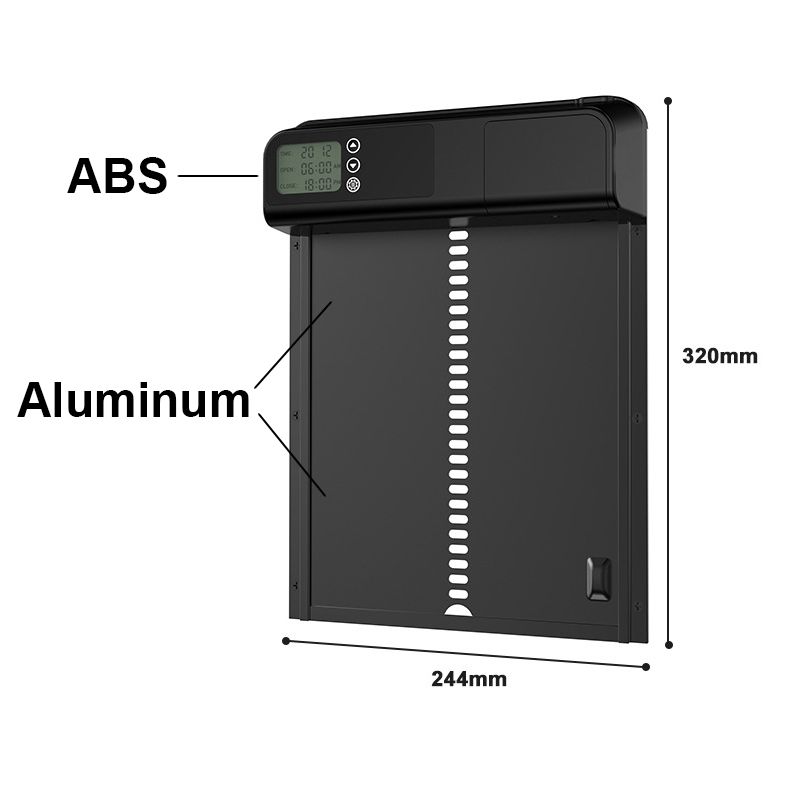 Intelligent Hønsehusdør med Timer Automatisk Motor Vejrbestandig og Holdbar Hønsegårdsdør til Sikker Fjerkræstyring