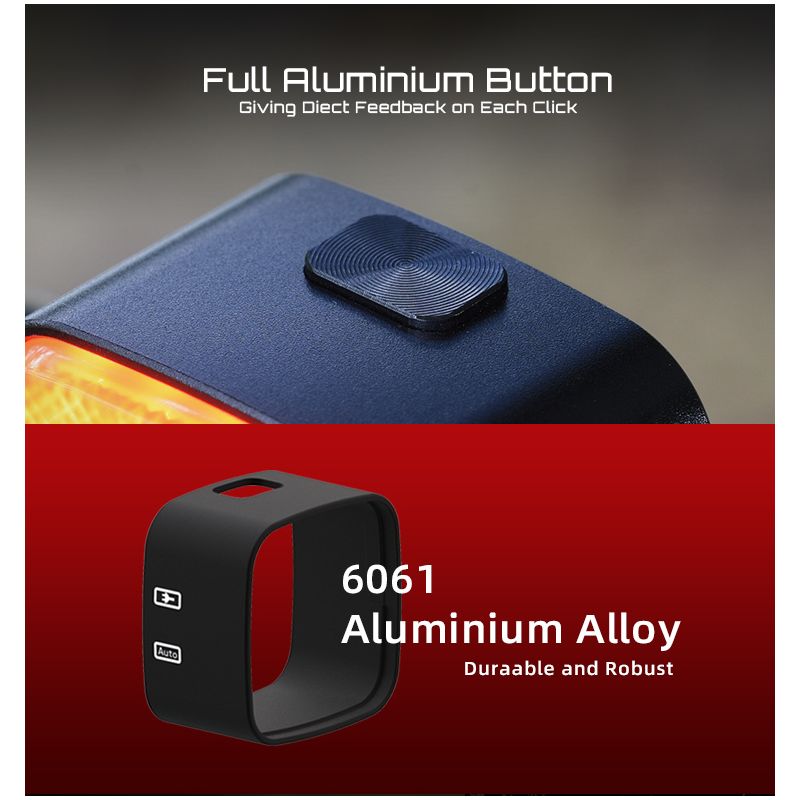 Enfitnix Cubelite III Smart baglygte med USB-opladning 30 lumen LED og IPX6 cykelsikkerhed cykeltilbehør