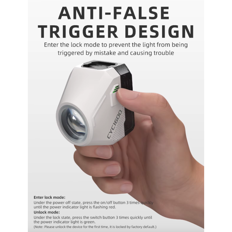 Hængende Cut-off Kabel Cykel Forlygter 1600LM Trådløs Forlygte med Høj Lysstyrke til Natkørsel og Cykelsikkerhed