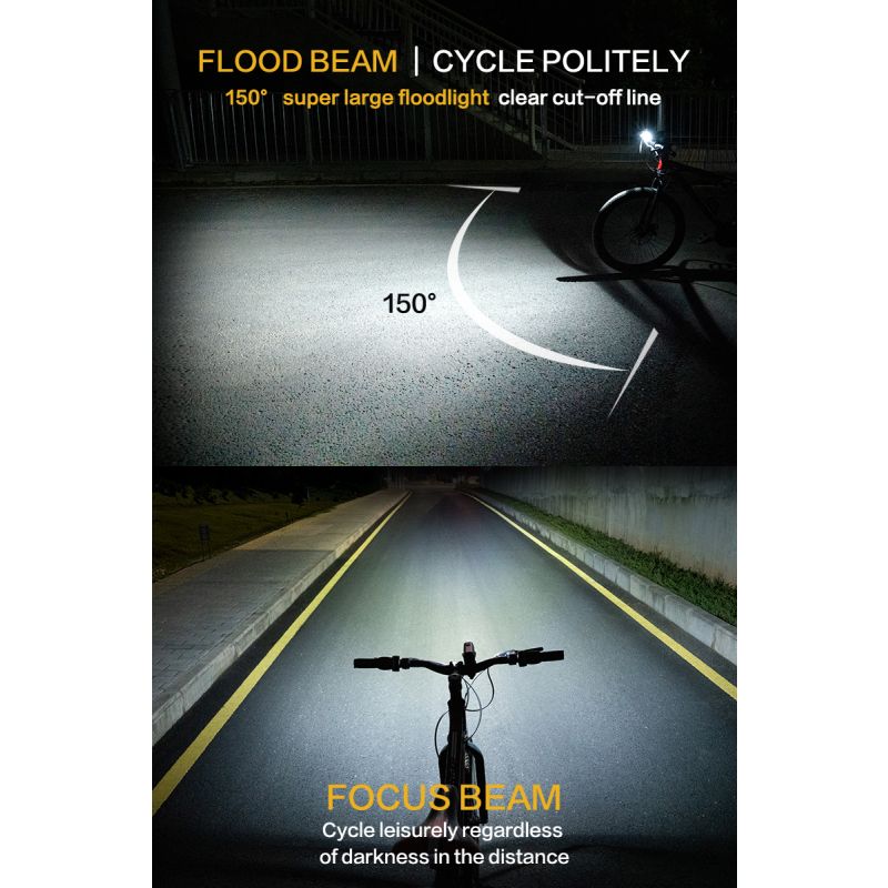 Oplev cykeltilbehør i topklasse med TOWILD DLite 1800 USB genopladelig cykelforlygte LED og cykelsikkerhed